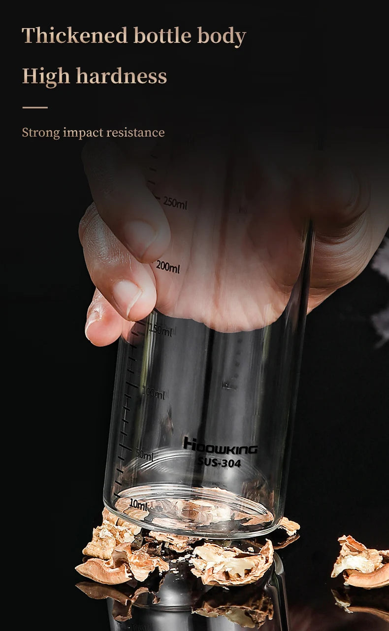 Glass Pump Sauce Dispenser Bottle