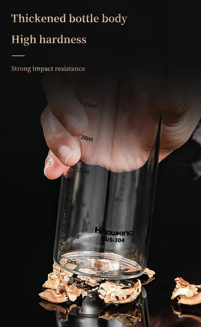 Glass Pump Sauce Dispenser Bottle
