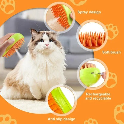 3-in-1 Pet Steam Brush