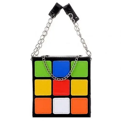 Women's Rubik's Cube PU Square Shoulder Bag