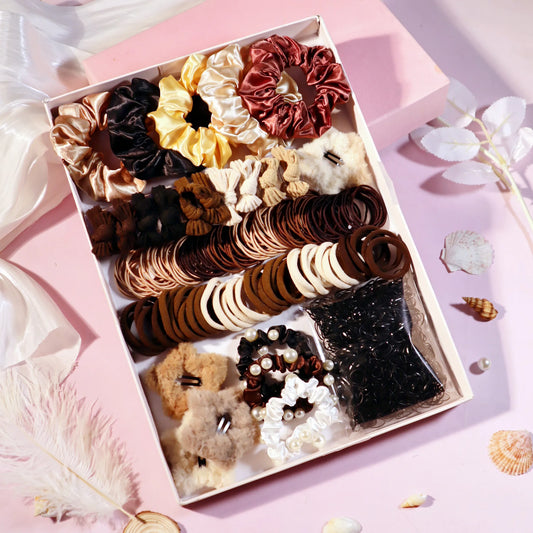 Brown Hair Accessories Set