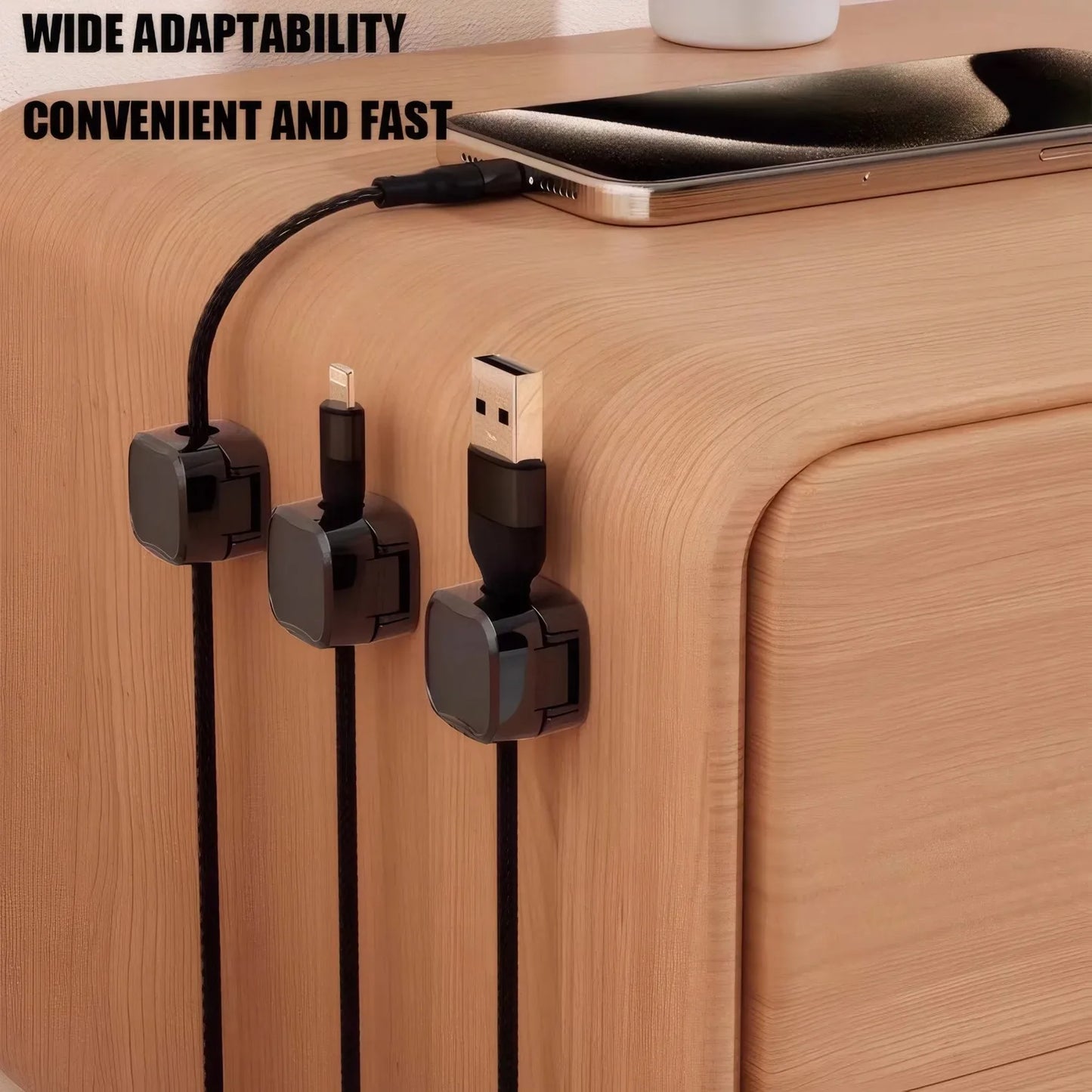 Magnetic Cable Holder Self-Adhesive Cord Clips