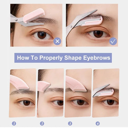 Eyebrow Trimming Razor & Brow Comb Set