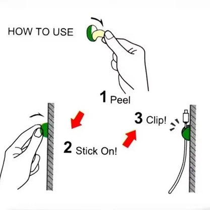 Self-Adhesive Cable Organiser Clips