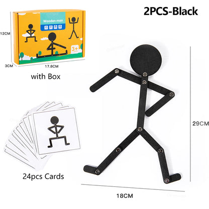 Montessori Stick Sporty Men Puzzle Toy