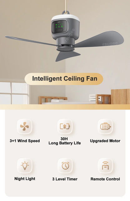 Rechargeable Camping Ceiling Fan