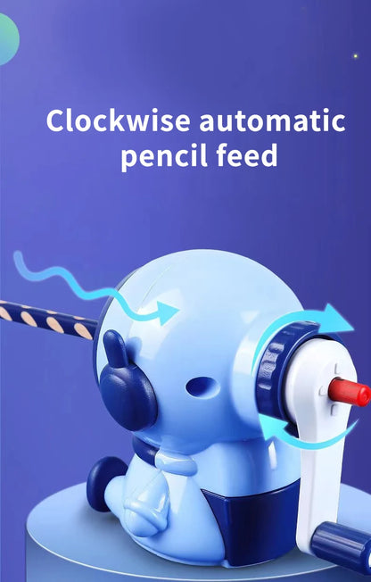 Astronaut Hand Crank Pencil Sharpener