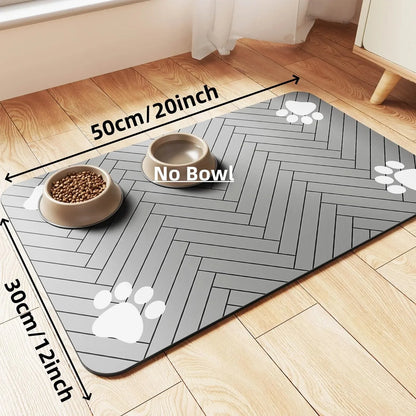 Absorbent Waterproof Food & Water Bowl Placemat