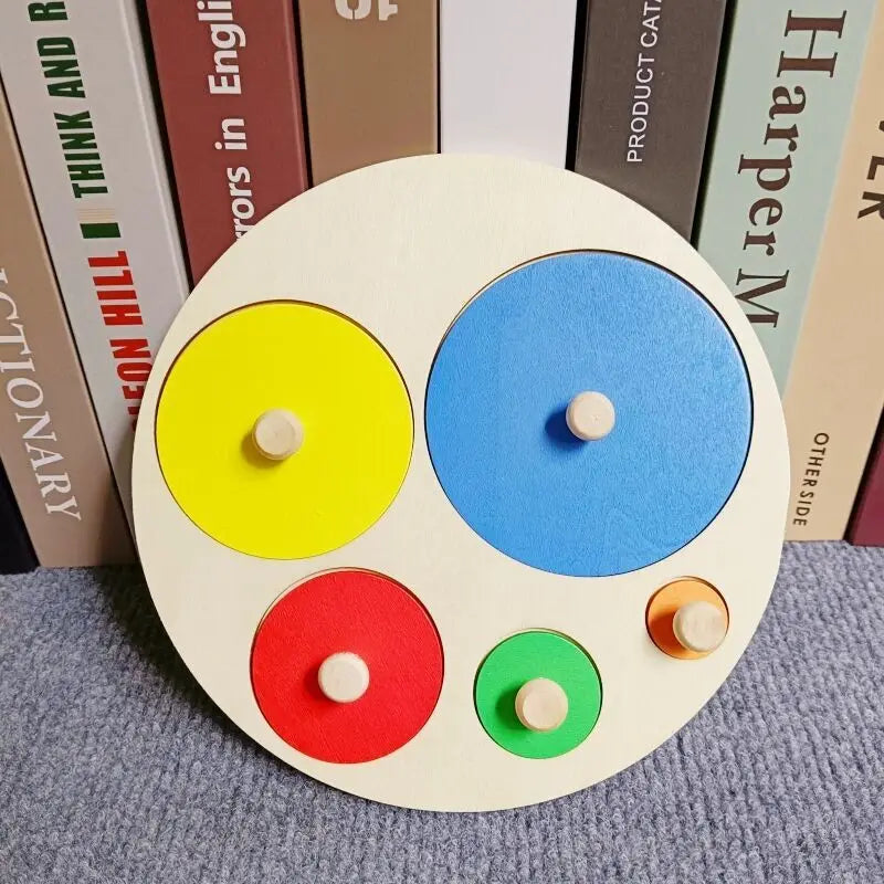 Wooden Montessori Geometric Shape Peg Puzzle