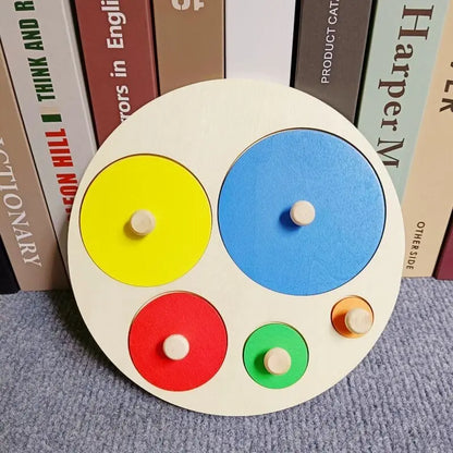 Wooden Montessori Geometric Shape Peg Puzzle