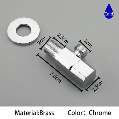 G1/2 Brass Single Outlet Toilet & Bathroom Angle Valve