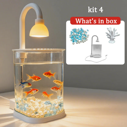 Mini Starter Fish Tank Kit with Light