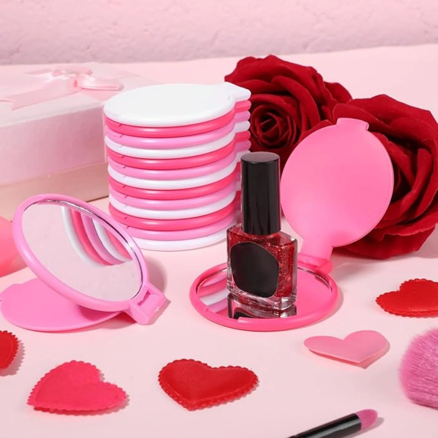 Mini Foldable Round Makeup Mirror