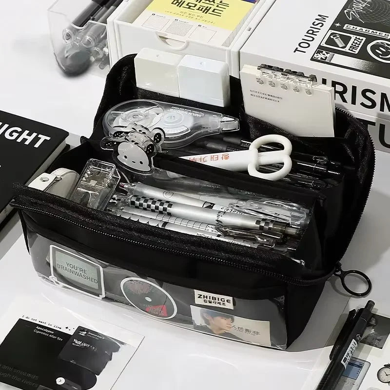 Transparent Multi-Layer Large Capacity Pencil Case