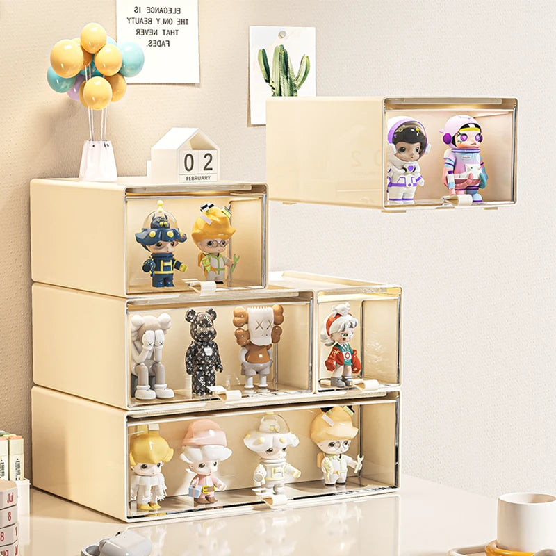 Storage Box with Drawers – Desktop Organizer & Display Case