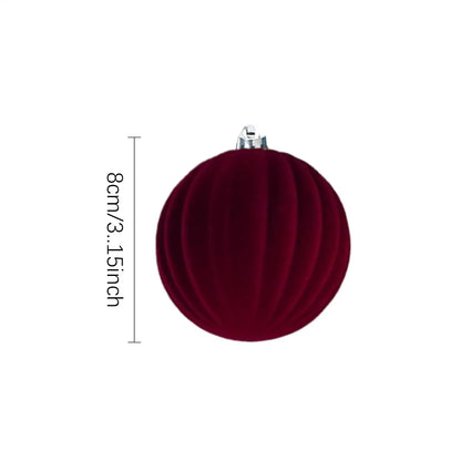 12-Piece Velvet Christmas Bauble Set