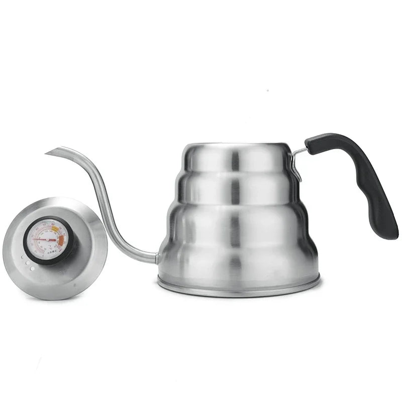 Gooseneck Coffee Kettle with Built-In Thermometer – 1L & 1.2L