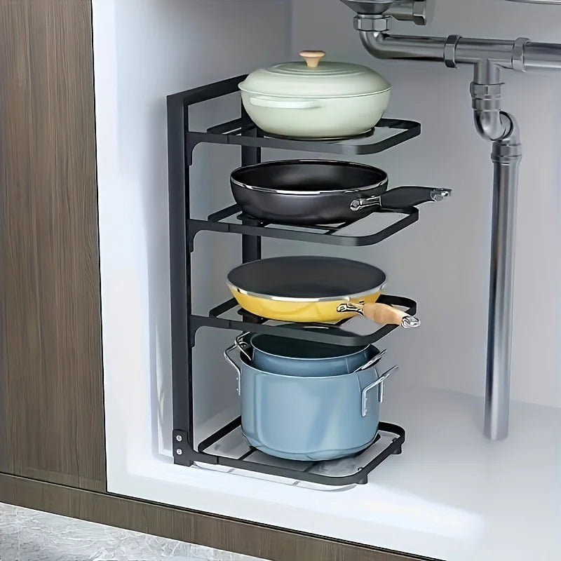 Adjustable Pot & Pan Organizer Rack