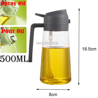 2-in-1 Oil Sprayer & Dispenser Bottle for Cooking