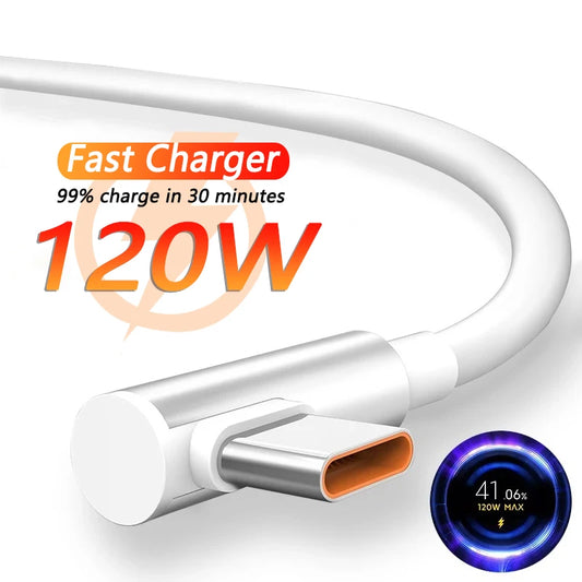 120W USB-A to USB-C Fast Charging Cable