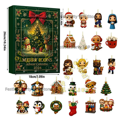 24-Day Christmas Countdown Ornament Box