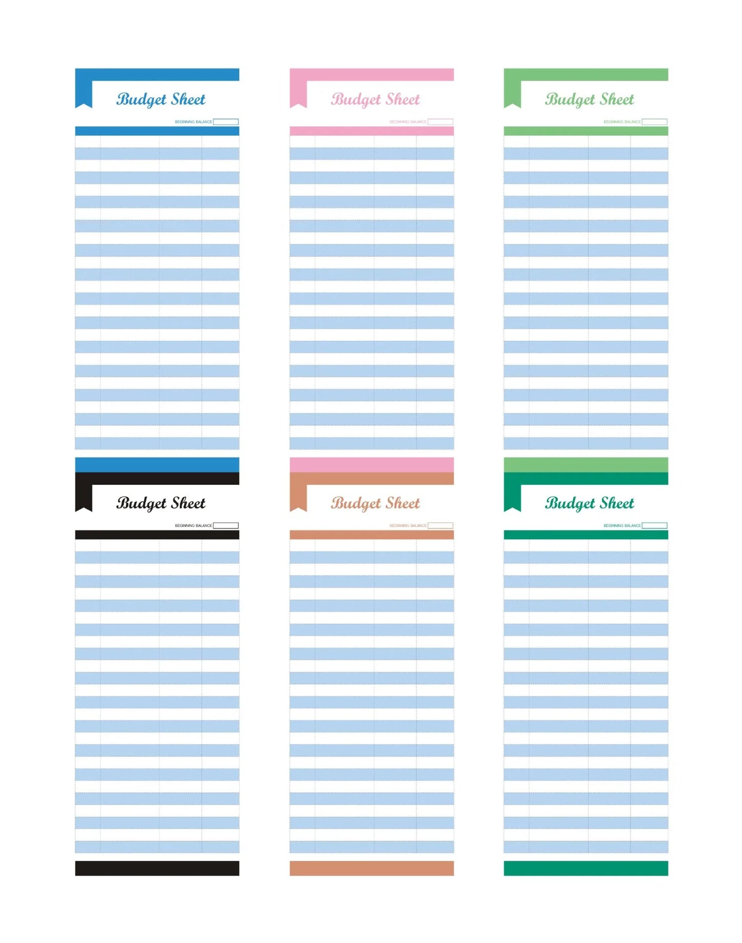 A6 Budget Planner Binder Set