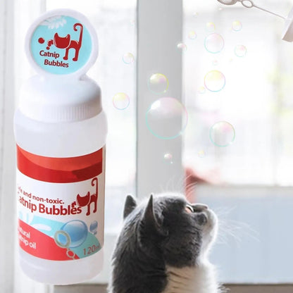 Catnip Infused Bubble Play Toy for Indoor & Outdoor Cats