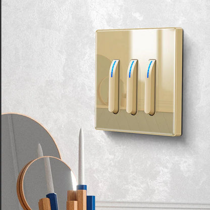 2Way Button Glass Panel Switch with LED Light