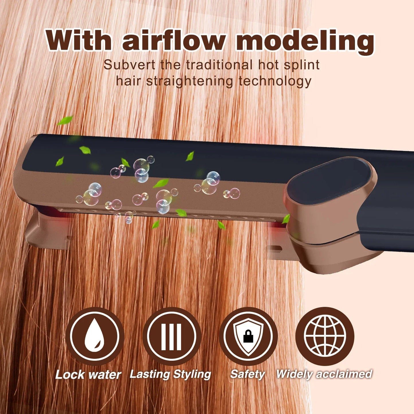 2 in 1 Hair Straightener & Dryer with Airflow Technology