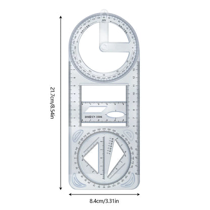 Multifunctional Geometric Triangle Ruler