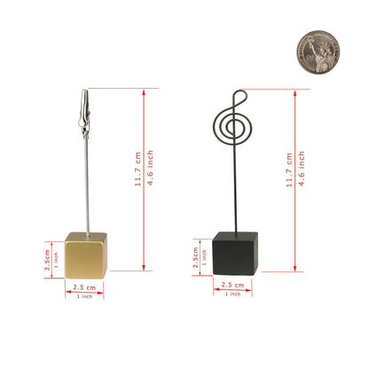 Color Cube Stand Alligator Wire Photo Clip