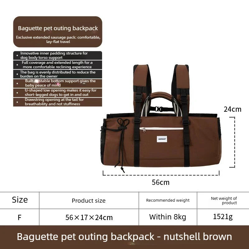 Dachshund Dog Backpack Carrier – Extended Travel Bag