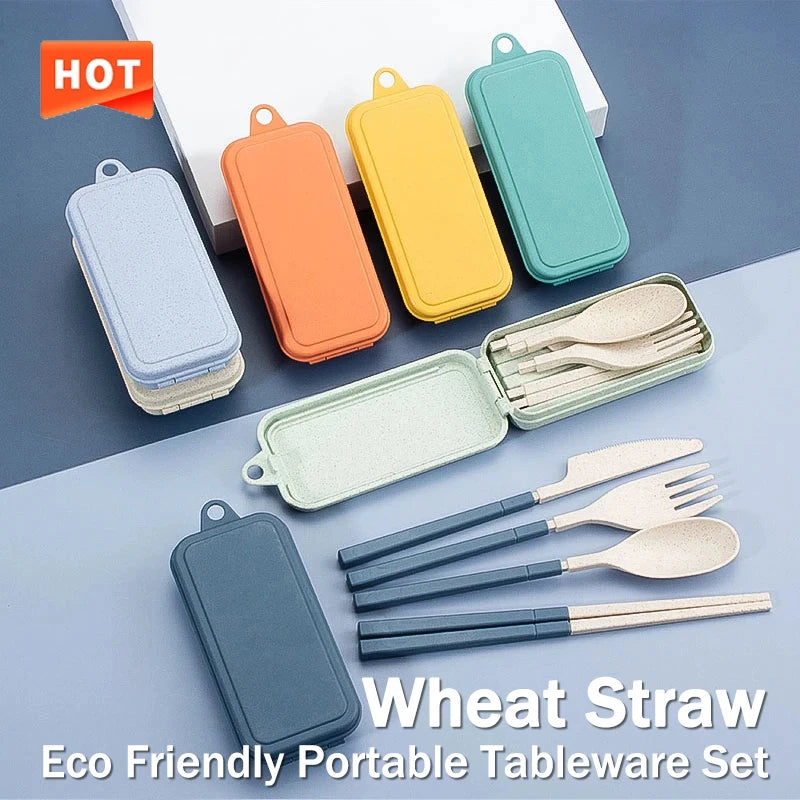 Portable Wheat Straw Cutlery Set