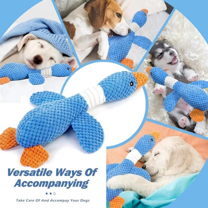 Plush Goose Squeaky Dog Toy