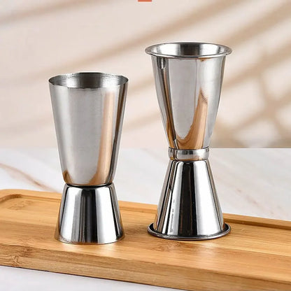 15/30ml or 25/50ml Stainless Steel Cocktail Shaker Measure Cup