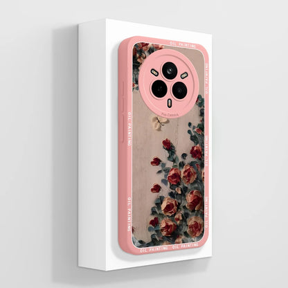 Cute Floral Silicone Case for Realme 14 Pro Series