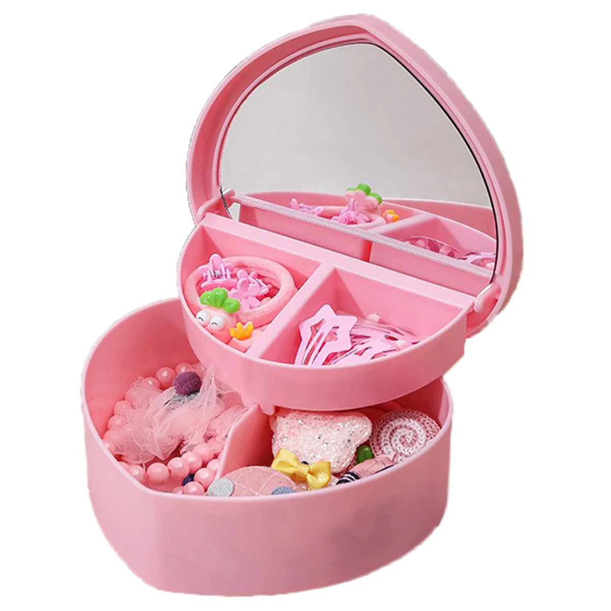 Hair Accessories Storage Box with Mirror