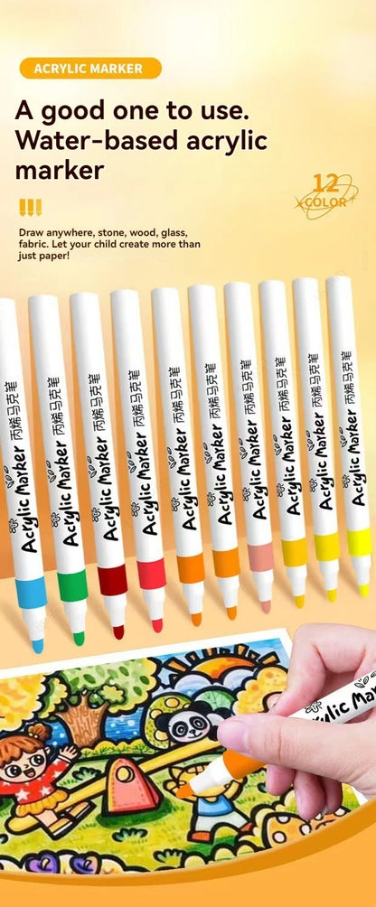 12-80 Colores Set Acrylic Paint Art Marker