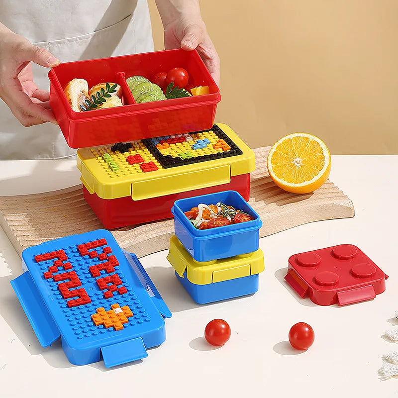 Portable Building Block Lunch Box for Kids