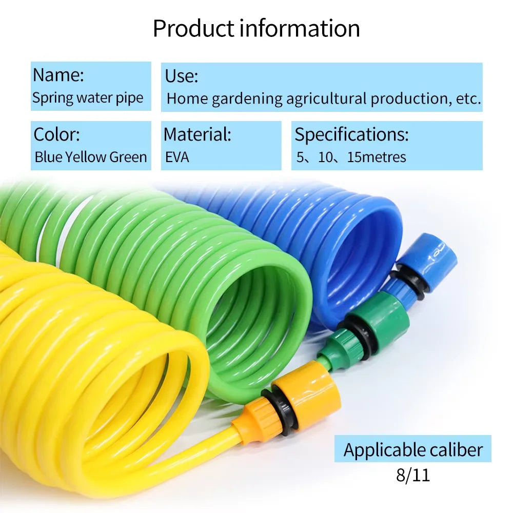 EVA Spiral Garden Water Hose for Watering & Car Washing