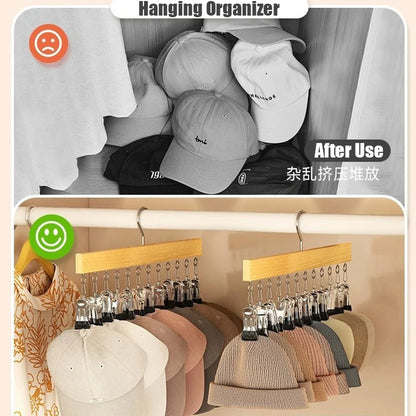 6 or 10 Clip Closet Storage Hanger