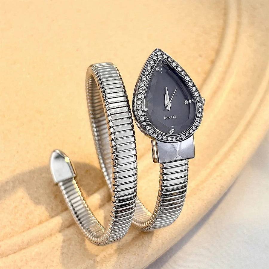 Women's Water Drop Snake Chain Quartz Fashion Watch