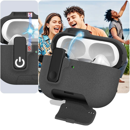AirPods Pro 3 Protective Case with Secure Lock, Phone Stand & Lanyard