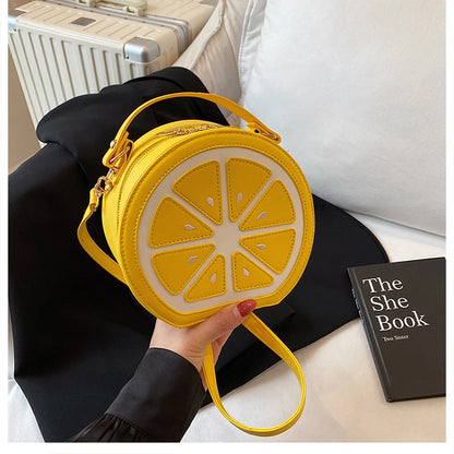 Citrus Slice Round Crossbody Bag