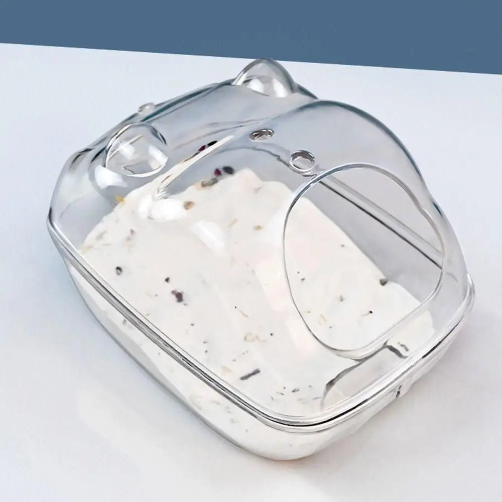 Transparent Hamster Sand Bath House