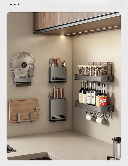 Wall-Mounted Kitchen Storage Rack