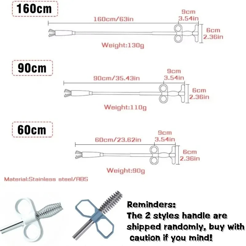 Stainless Steel Drain Cleaning Snake Tool