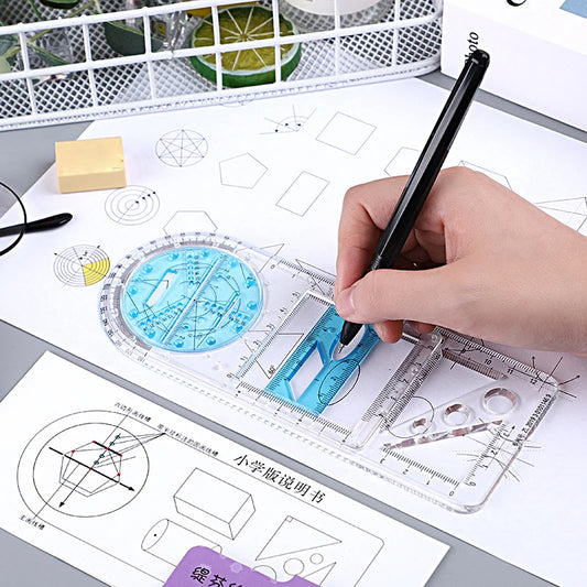 Multifunctional Geometric Drawing Ruler