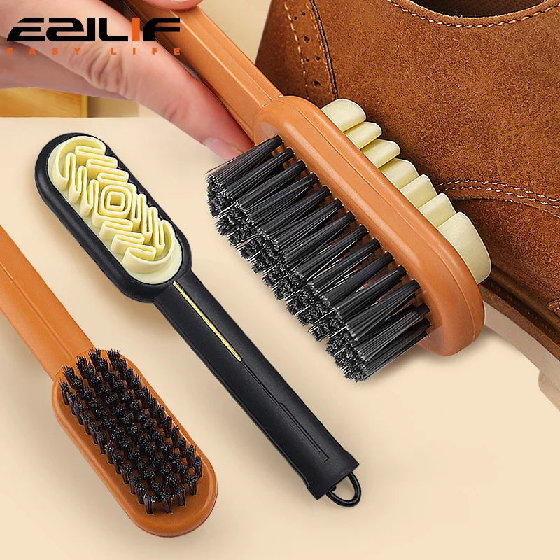 Long-Handle Double-Sided Suede & Shoe Cleaning Brush