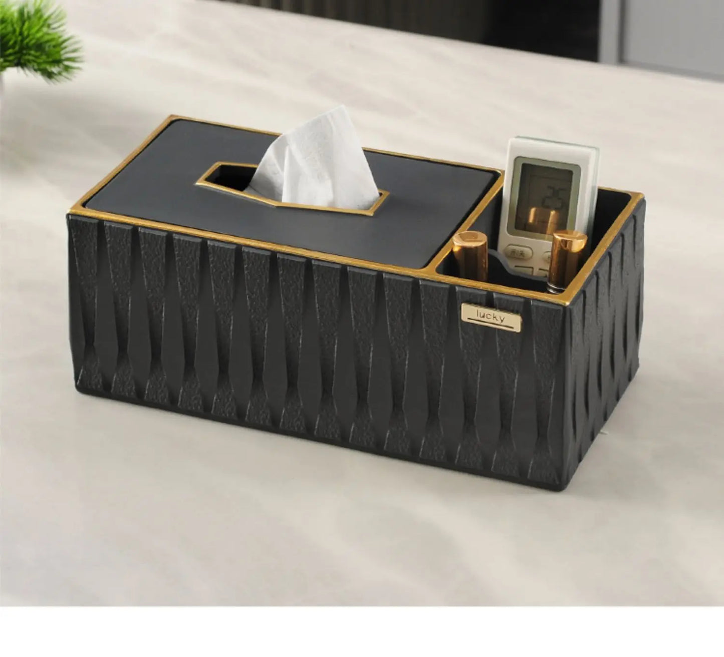 Luxury Resin Tissue Box Organizer